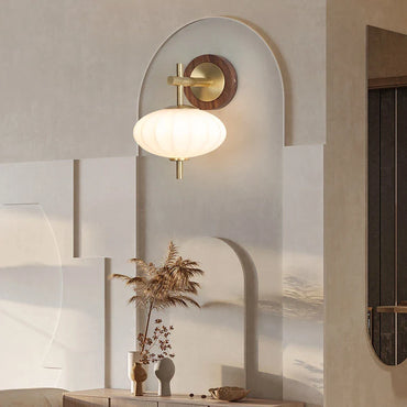 Camille Aurelia Ribbed Glass LED Wall Sconce
