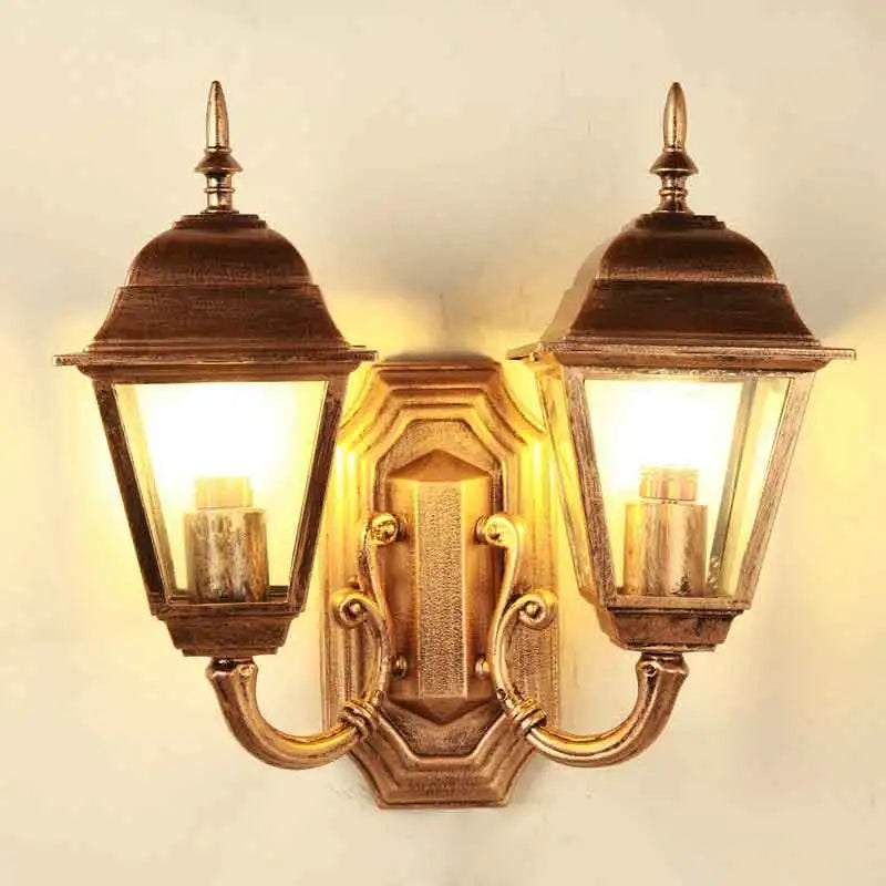 Applique murale extérieure double tête Camille Lampe de couloir moderne