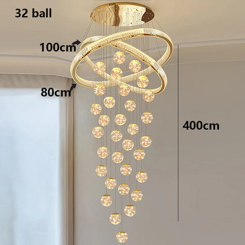 Lustre en colimaçon Aurielle Crystal Cascade