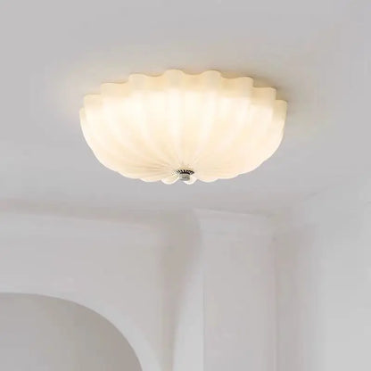 Élodie Bauhaus Round Flower LED Ceiling Light Modern White