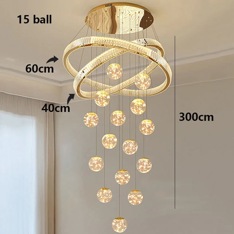 Lustre en colimaçon Aurielle Crystal Cascade