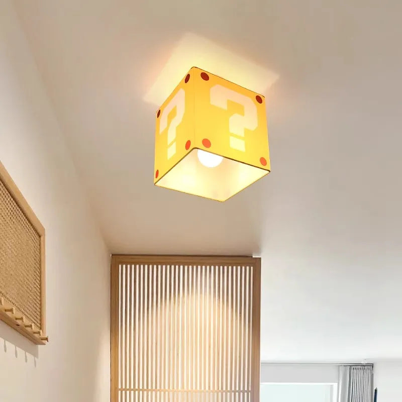 Sophie Lampe de Plafond pour Enfants Point d'Interrogation Jaune Créative Lumière de Chambre