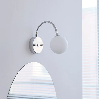 Sophie Silver Glass Ball Wall Light