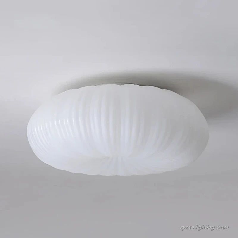Élodie Nordic Cream Pumpkin Ceiling Light