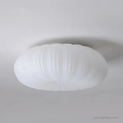 Élodie Nordic Cream Pumpkin Ceiling Light