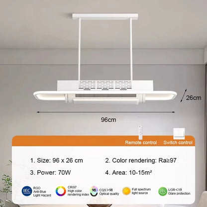 Aurevo Modern Bladeless LED Ceiling Fan Light