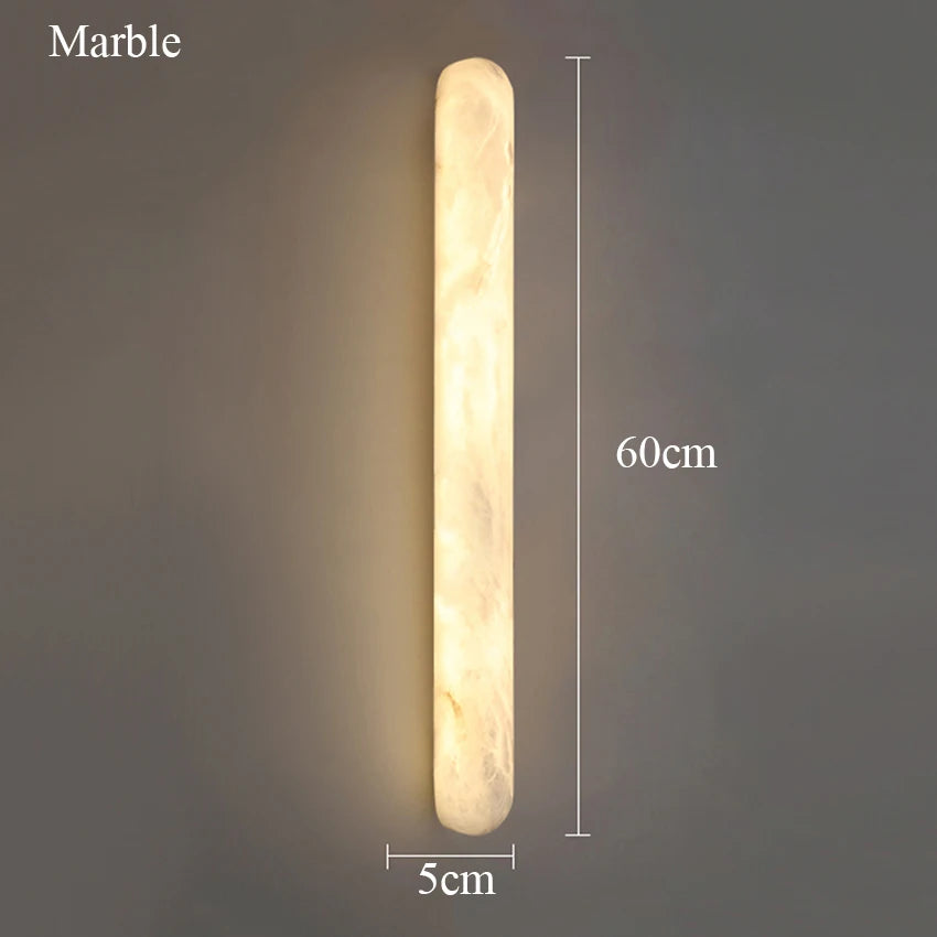 Camille Oval Marble Wall Lamp Luxury LED Sconce Light