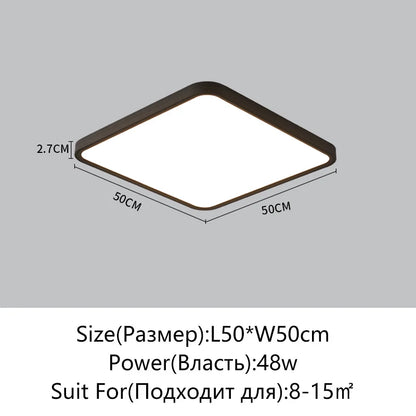 Plafonnier LED Juliette ultra-plat, dimmable avec télécommande, style moderne