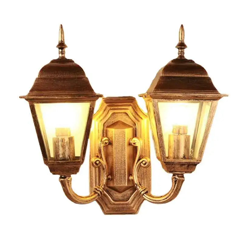 Applique murale extérieure double tête Camille Lampe de couloir moderne