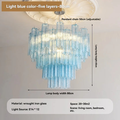 Pendentif Camille en verre de Murano rond, en cristal, luminaire vintage pour plafond