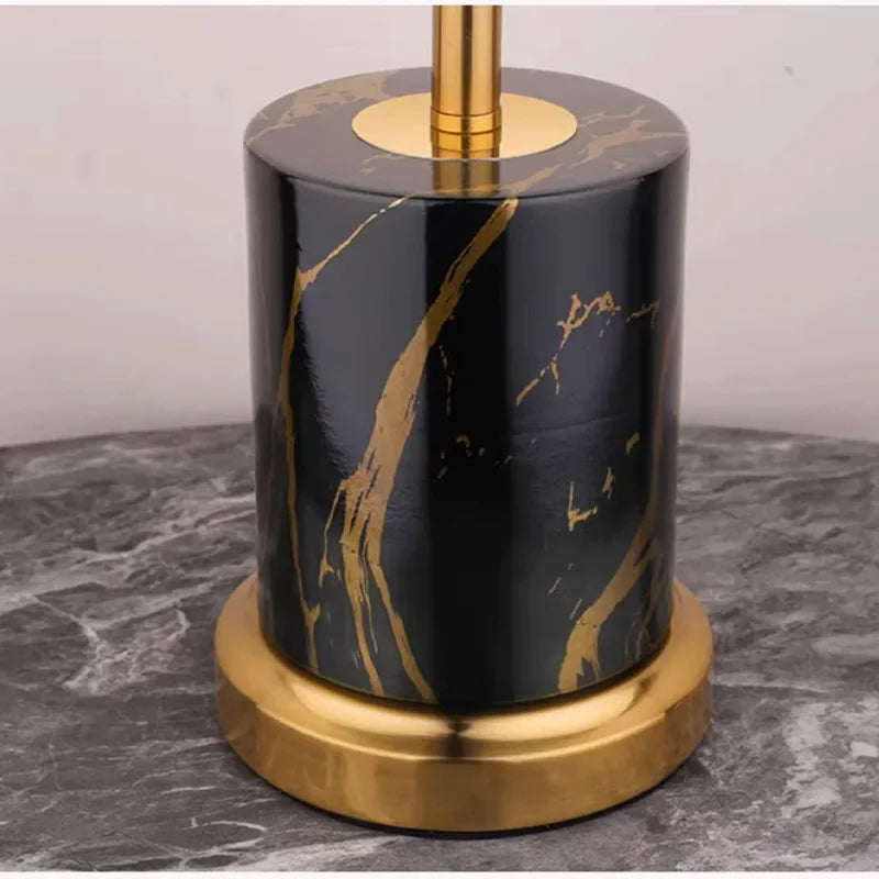 Lampe de chevet Élodie Nordic Iron Fabric E27 Lumière d'étude moderne