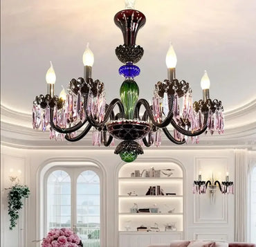 Lustre suspendu en cristal de luxe Margaux pour intérieurs élégants