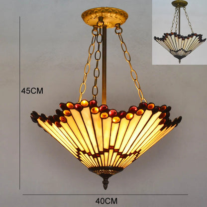 Colette Tiffany Suspension en Verre Coloré Méditerranéen