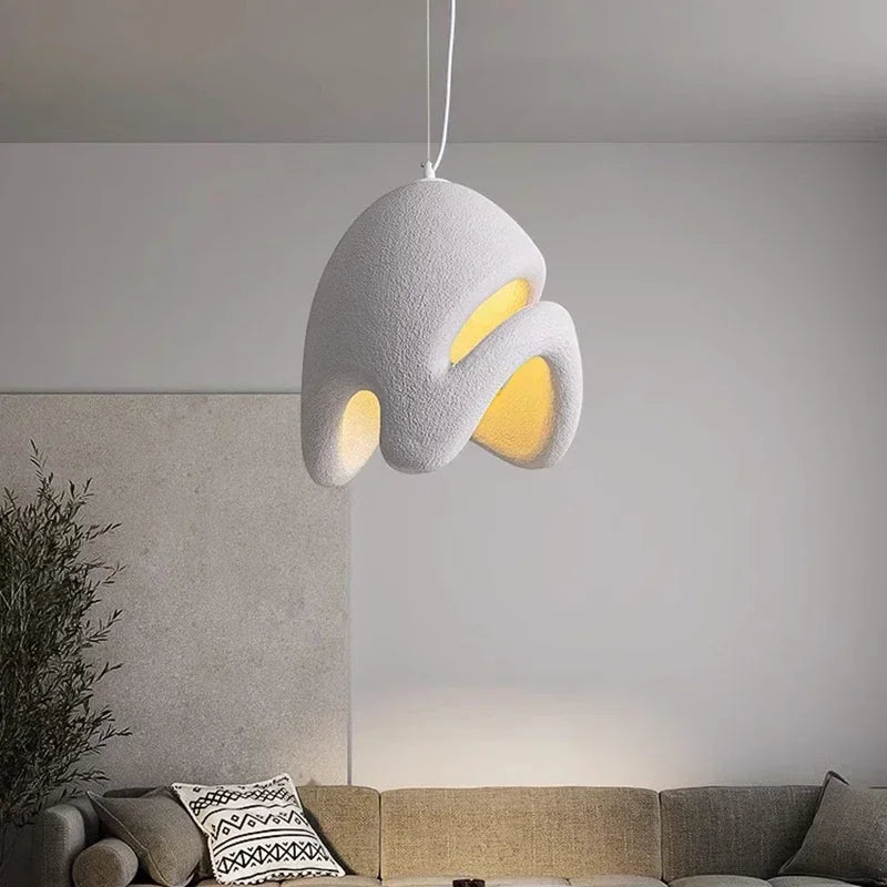 Camille Wabi Sabi Resin Pendant Light Minimalist Hanging Lamp