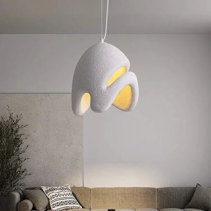 Camille Wabi Sabi Resin Pendant Light Minimalist Hanging Lamp