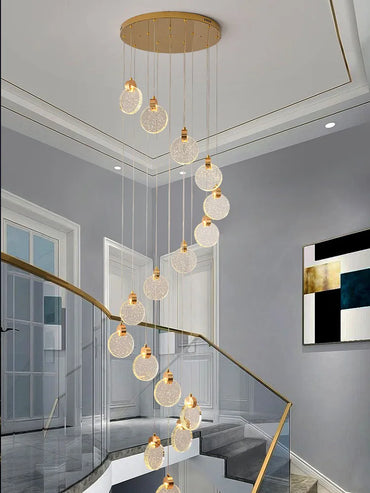 Lustre Pendentif Escalier en Cristal Anastasia pour Lofts de Luxe