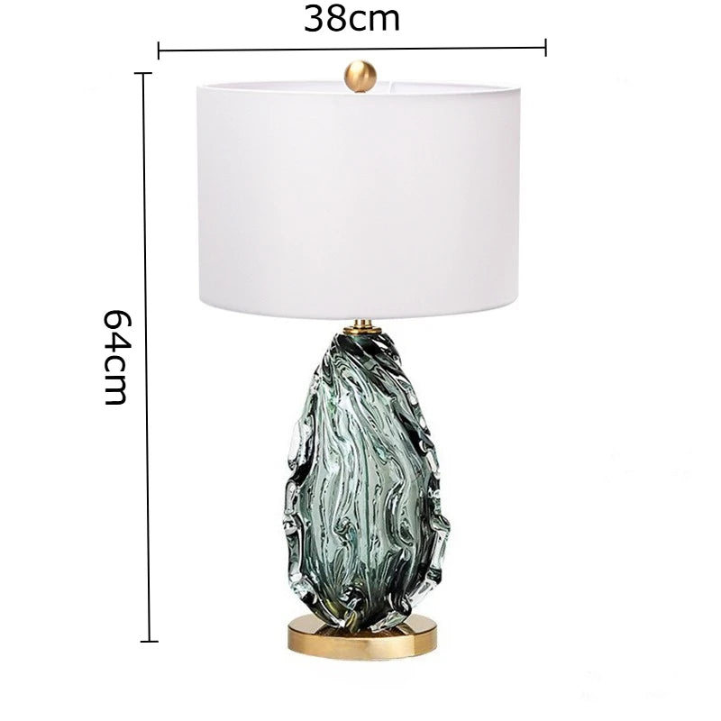 Lampe de table Celeste avec gouttelettes en verre cristal