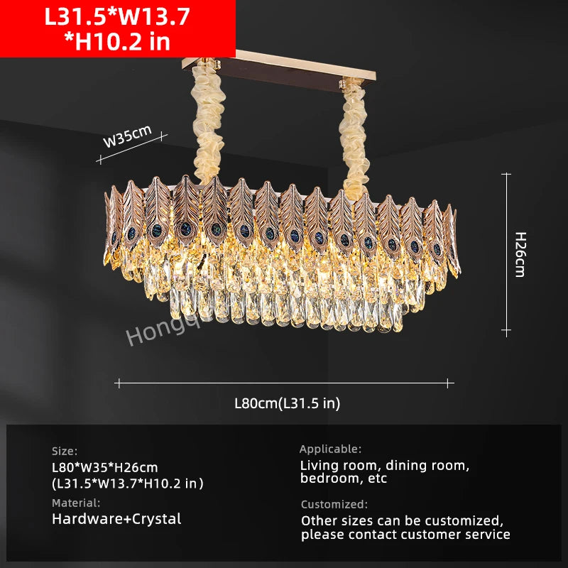 Plafonnier Suspendu Élodie Crystal Ring LED