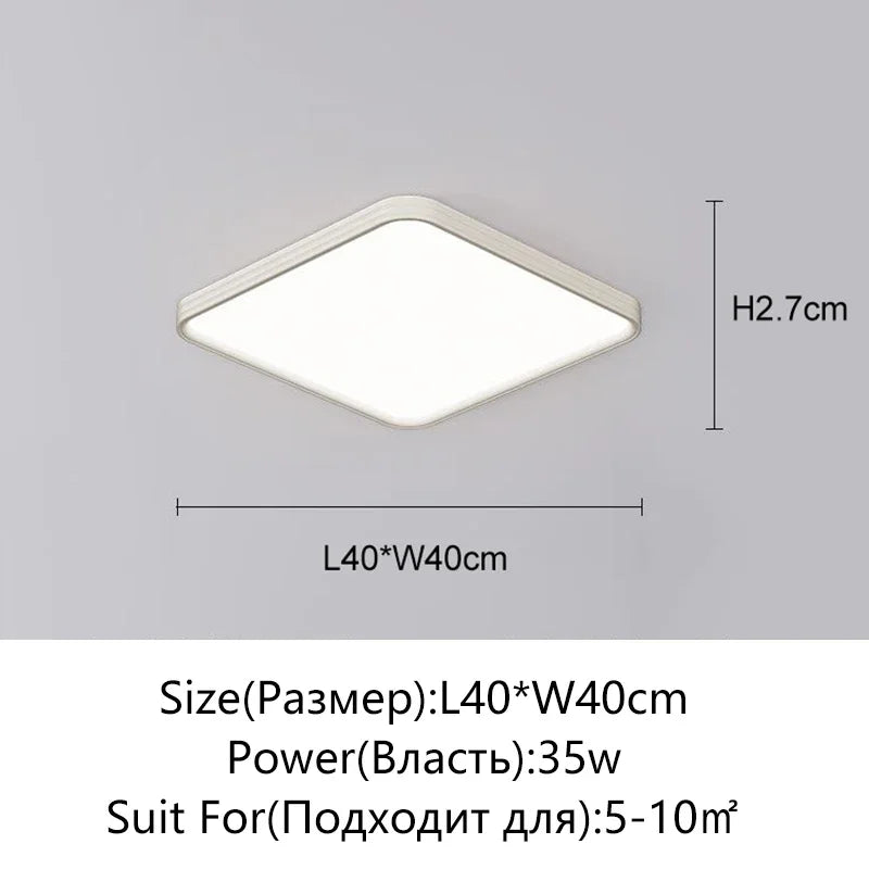Plafonnier LED Juliette ultra-plat, dimmable avec télécommande, style moderne