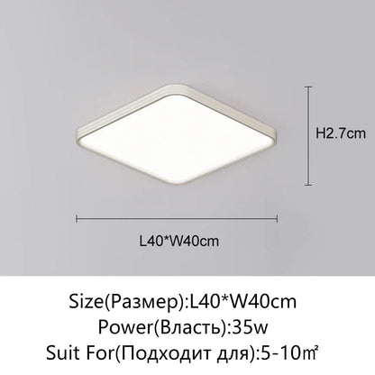 Plafonnier LED Juliette ultra-plat, dimmable avec télécommande, style moderne