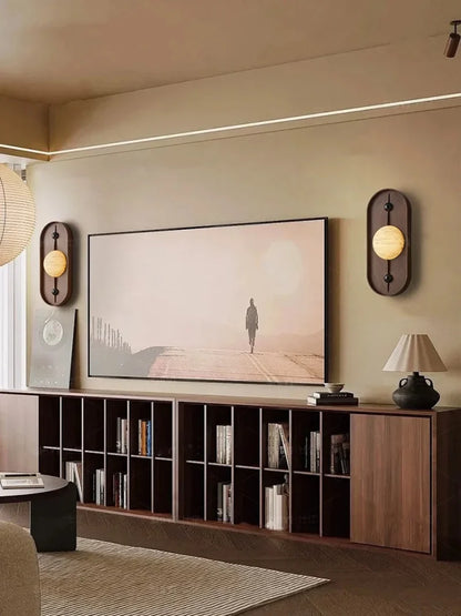 Applique Murale LED en Marbre Sculpté Élodie Soluna