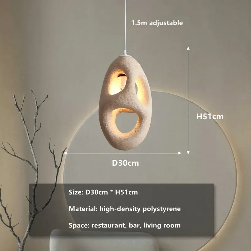 Élise Nordic Wabi Sabi Pendant Light Minimalist Hanging Lamp