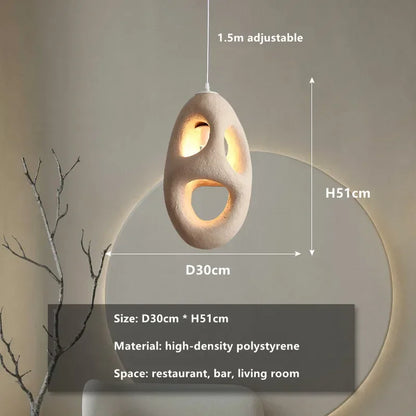 Élise Nordic Wabi Sabi Pendant Light Minimalist Hanging Lamp