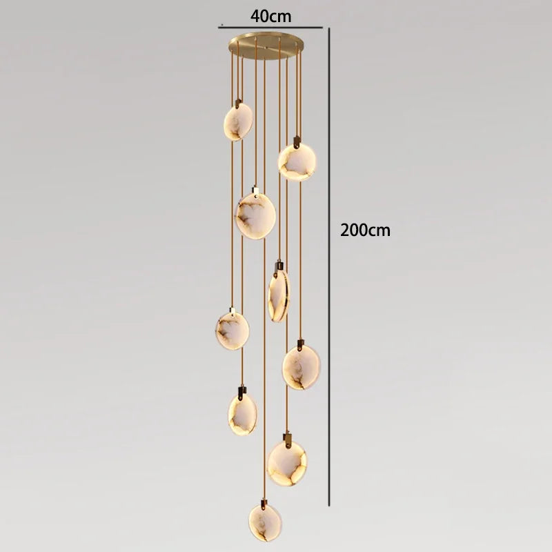 Amélie Modern Multi-Head LED Staircase Pendant Light