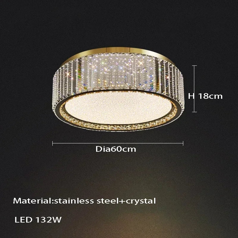Chloé Luxury Crystal Ceiling Lamp Gold LED Modern Light