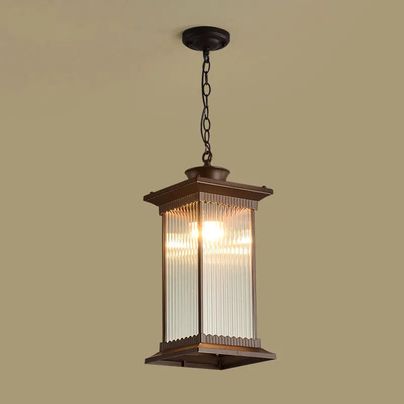 Claire Luminaire Suspendu Rétro Extérieur Lustre Cour