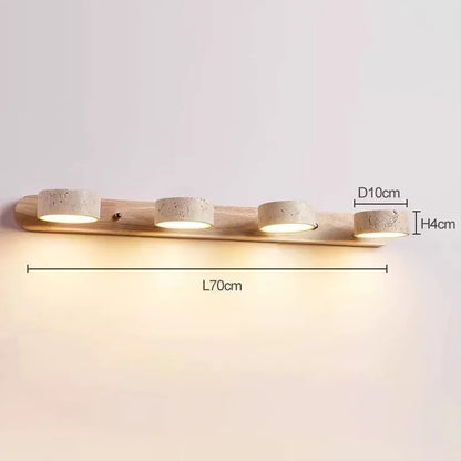 Applique murale LED rotative Amélie Travertin Duo