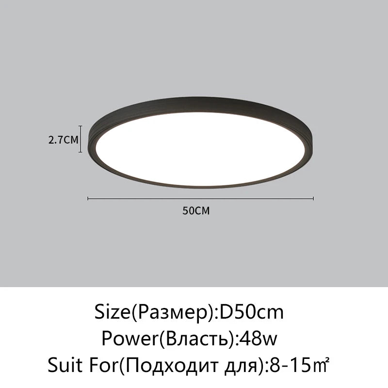 Plafonnier LED Juliette ultra-plat, dimmable avec télécommande, style moderne