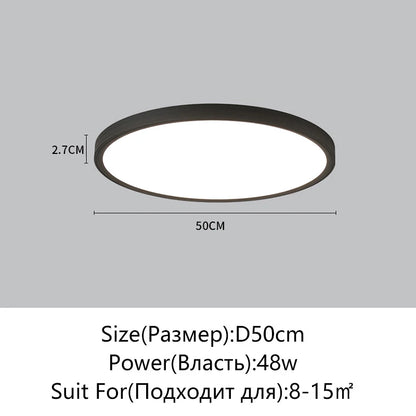 Plafonnier LED Juliette ultra-plat, dimmable avec télécommande, style moderne