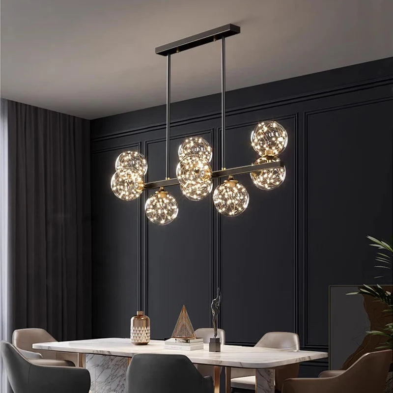Lustre suspendu à LED moderne Aurélie pour salons et salles à manger