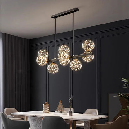 Lustre suspendu à LED moderne Aurélie pour salons et salles à manger