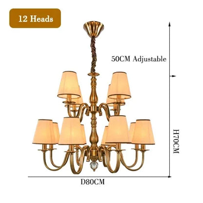 Luxury Classic LED Chandelier Light for Living and Dining Room