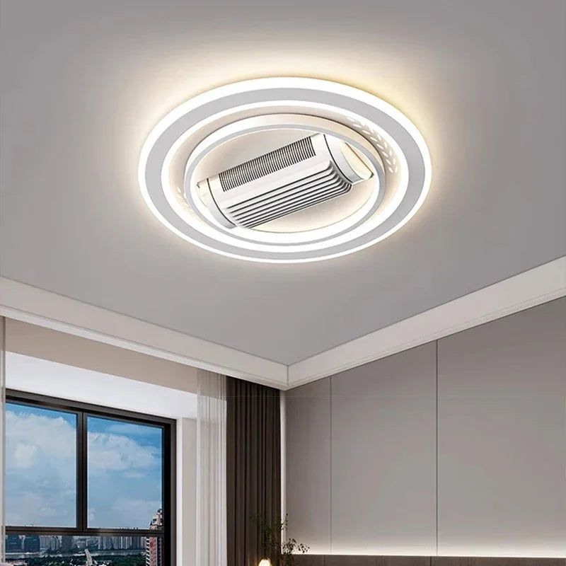 Aurevo Modern Bladeless LED Ceiling Fan Light