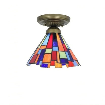 Colette Tiffany Suspension en Verre Coloré Méditerranéen