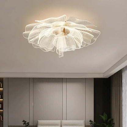 Juliette Luxury Gold Flower Acrylic LED Ceiling Light