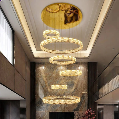Suspension moderne en cristal pour salon et salle à manger