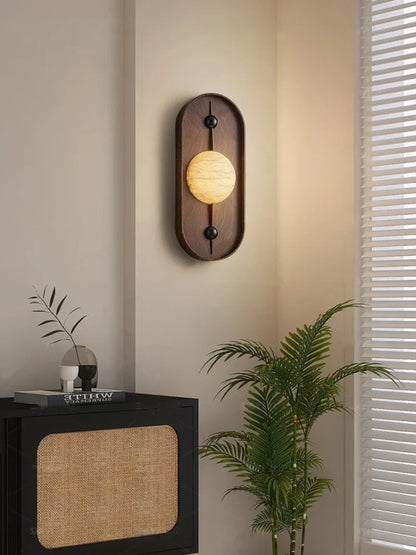Applique Murale LED en Marbre Sculpté Élodie Soluna