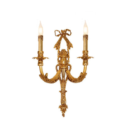 Applique Murale Camille Rétro Française en Laiton et Cristal LED pour Chambre à Coucher