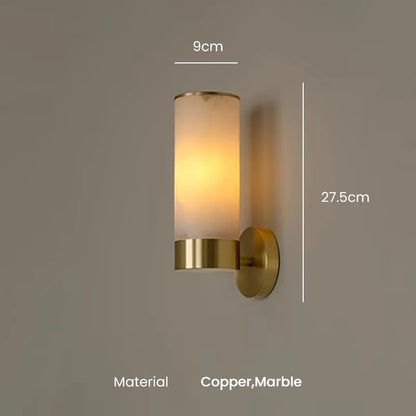 Applique murale Élise en albâtre et marbre moderne, éclairage de luxe pour chambre à coucher