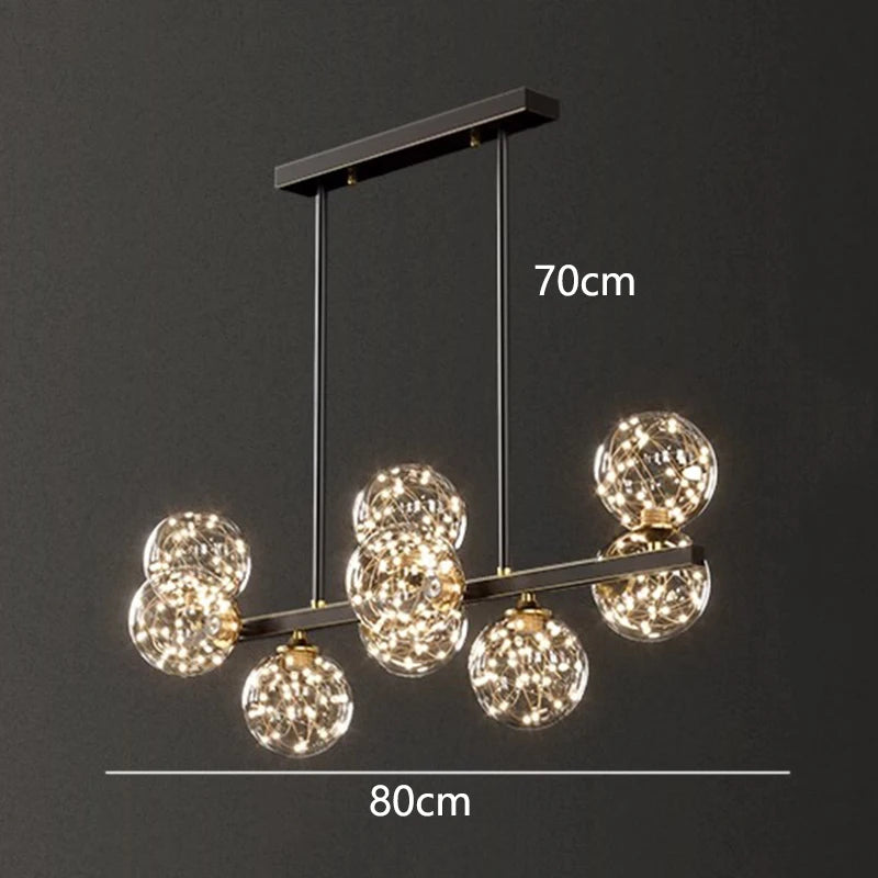 Lustre suspendu à LED moderne Aurélie pour salons et salles à manger