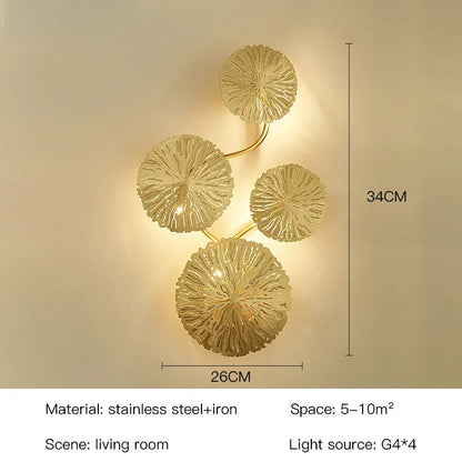 Océane Lotus Leaf Wall Lamp with Modern Artistic Design