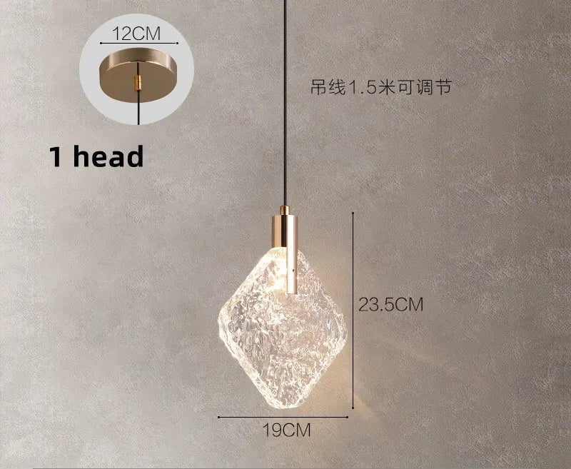 Lustre de plafond LED en cristal de luxe Isabelle