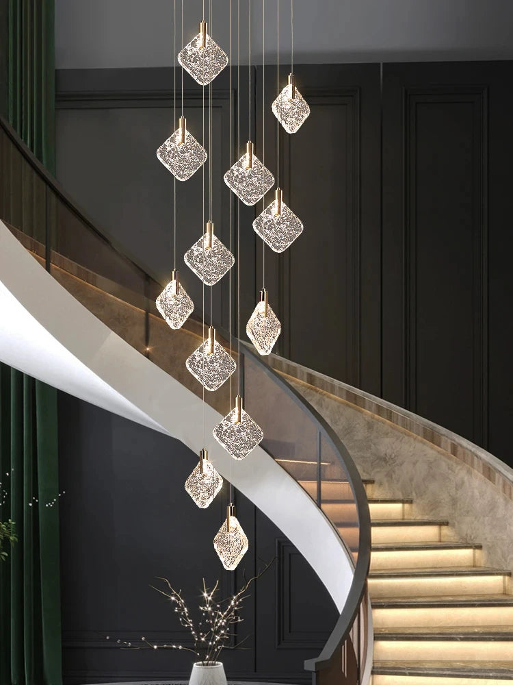 Lustre de plafond LED en cristal de luxe Isabelle