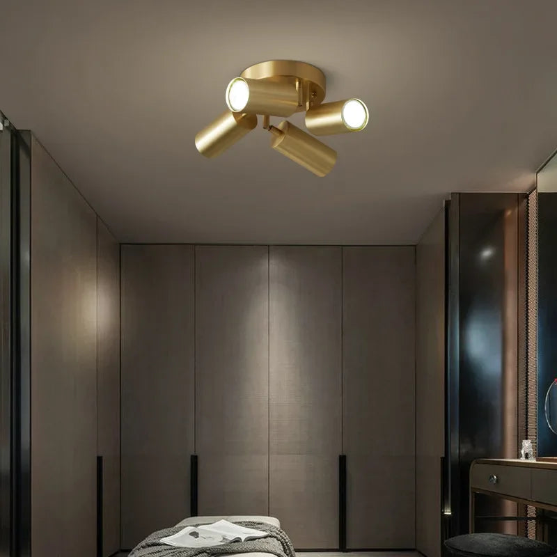 Plafonnier multipositions orientable Juliette Postmodern Gold GU10