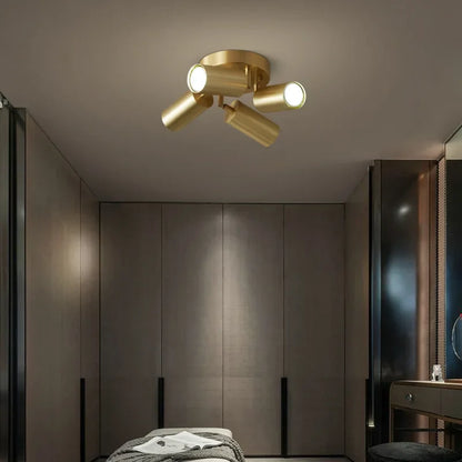 Plafonnier multipositions orientable Juliette Postmodern Gold GU10