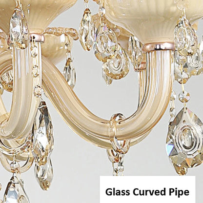 Lustre de luxe français pour la décoration intérieure, couleur champagne et blanc, pour villa européenne, hall d'hôtel, restaurant, lumières suspendues en cristal E14.